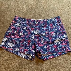 Lilly Pulitzer Sparks Fly Glow Fourth of July Callahan Shorts Sz 10